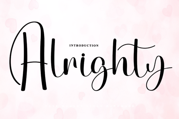 Alrighty: The Handwritten Font That Elevates Modern Branding