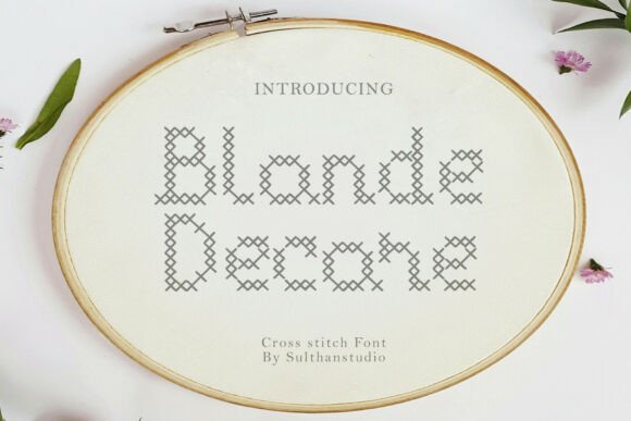 Blonde Decore: The Charm of Cross Stitch Typography