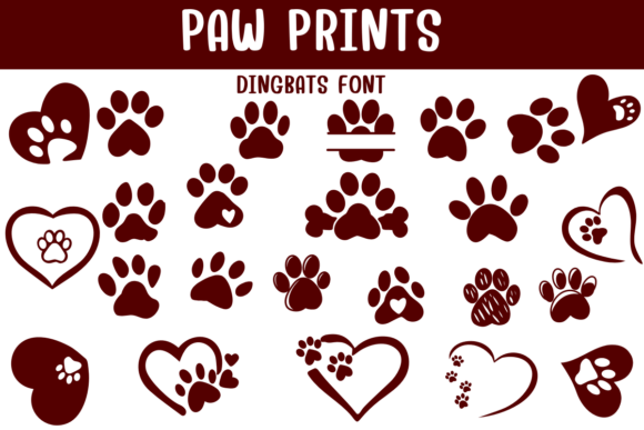 Enhance Designs with Paw Prints Font