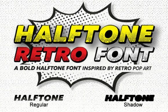 Halftone Retro: Bold Typography for Visual Impact