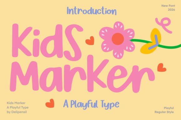 Kids Marker: A Typeface That Captures Childhood's Charm