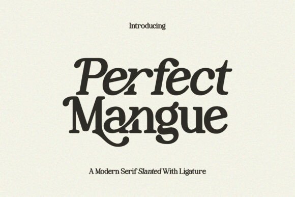 Perfect Mangue: The Serif Font Redefining Modern Elegance