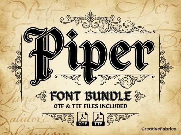 Piper: Vintage Blackletter Display for Timeless Design