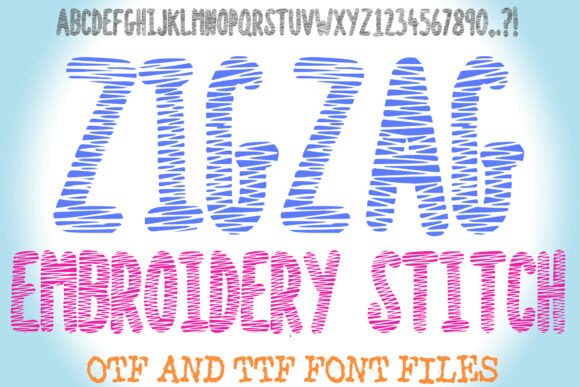 Zigzag Embroidery Stitch: A Font for Handmade Charm